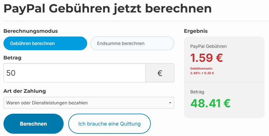 paypal gebührenrechner